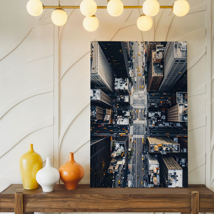 Aerial City Grid Canvas – Abstract New York City High-Rise Perspective - Gifitto