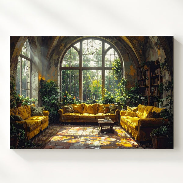 Sunlit Conservatory Canvas – Elegant Vintage Interior with Natural Light - Gifitto