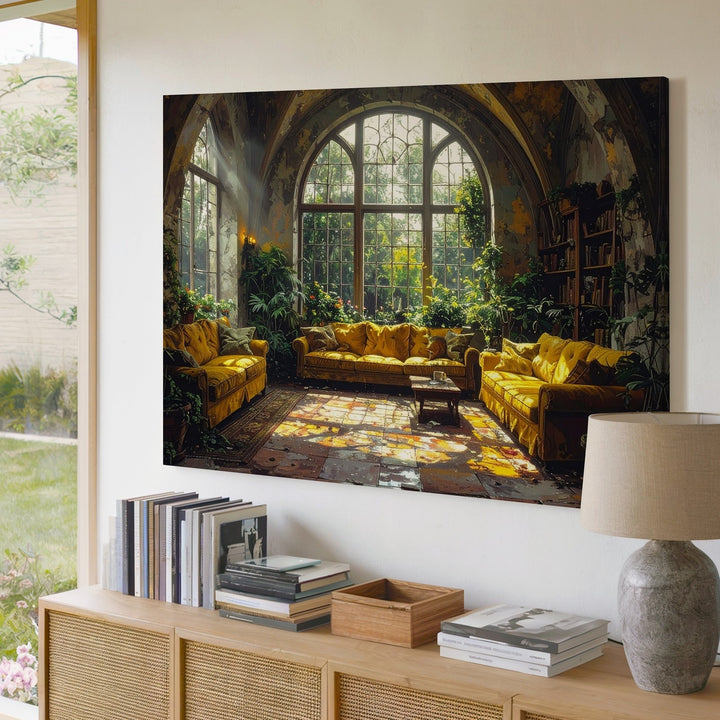 Sunlit Conservatory Canvas – Elegant Vintage Interior with Natural Light - Gifitto