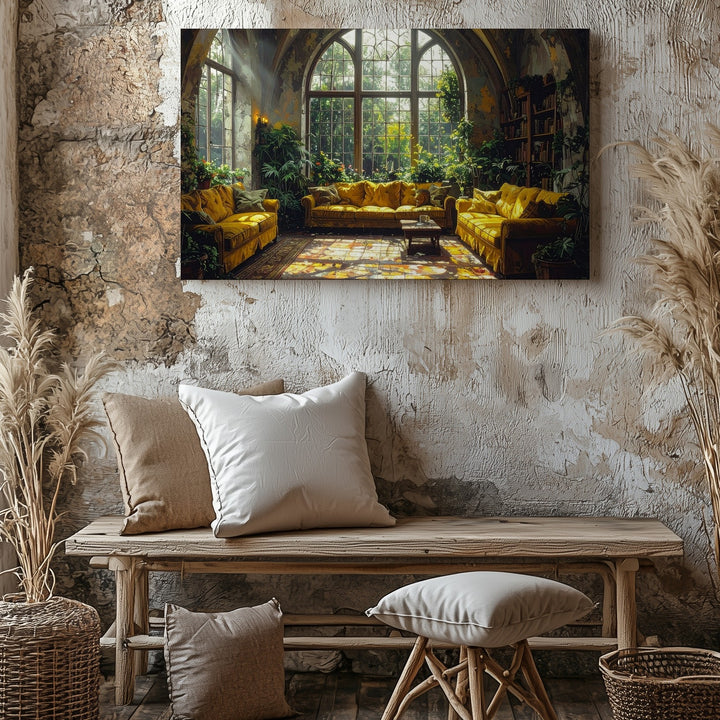 Sunlit Conservatory Canvas – Elegant Vintage Interior with Natural Light - Gifitto