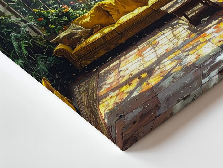 Sunlit Conservatory Canvas – Elegant Vintage Interior with Natural Light - Gifitto
