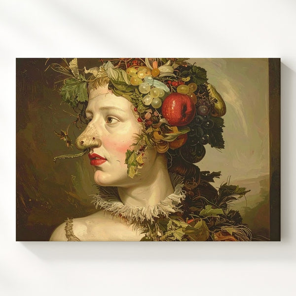 Botanical Portrait Canvas – Surreal Fruit & Vegetable Human Art - Gifitto