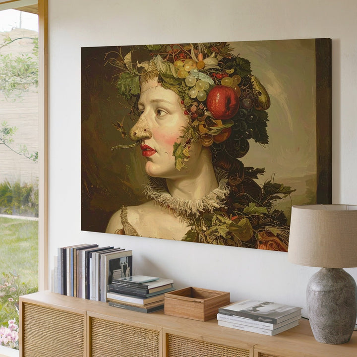 Botanical Portrait Canvas – Surreal Fruit & Vegetable Human Art - Gifitto