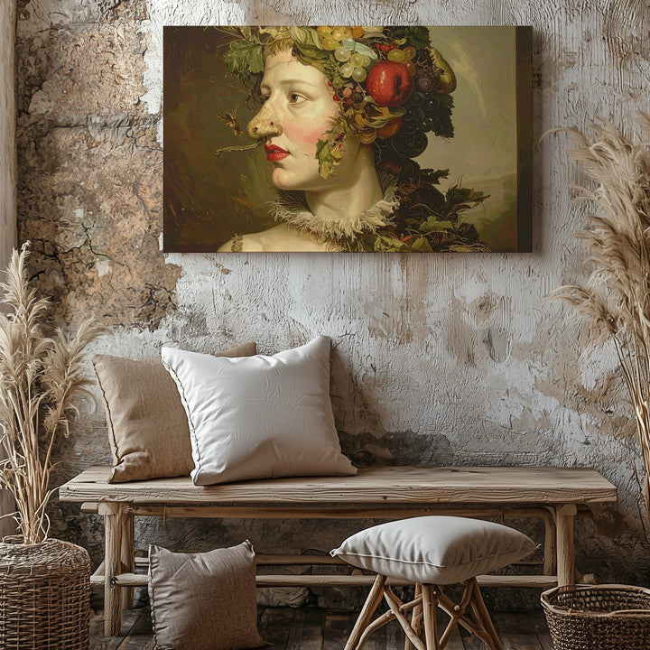 Botanical Portrait Canvas – Surreal Fruit & Vegetable Human Art - Gifitto