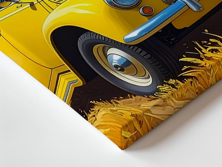 Van Gogh Inspired Renault 4CV Canvas – Whimsical Vintage Car Art - Gifitto