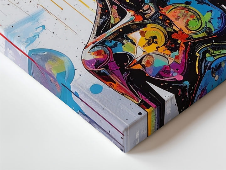 Abstract Alien Creature Canvas – Vibrant, Psychedelic Art with Melting Form - Gifitto