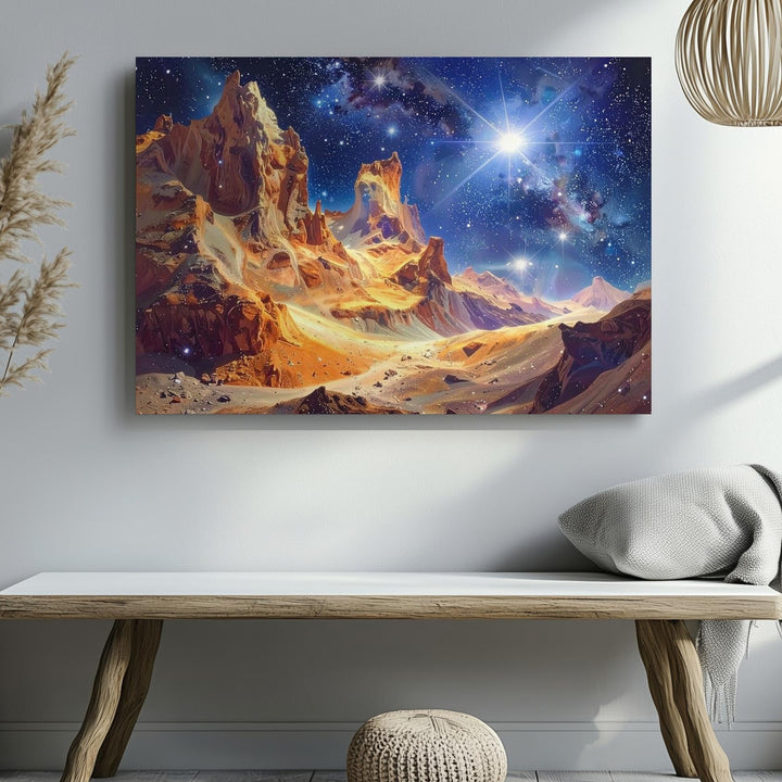 Stellar Pillars Canvas – Towering Gas Clouds in Star-Forming Nebula - Gifitto