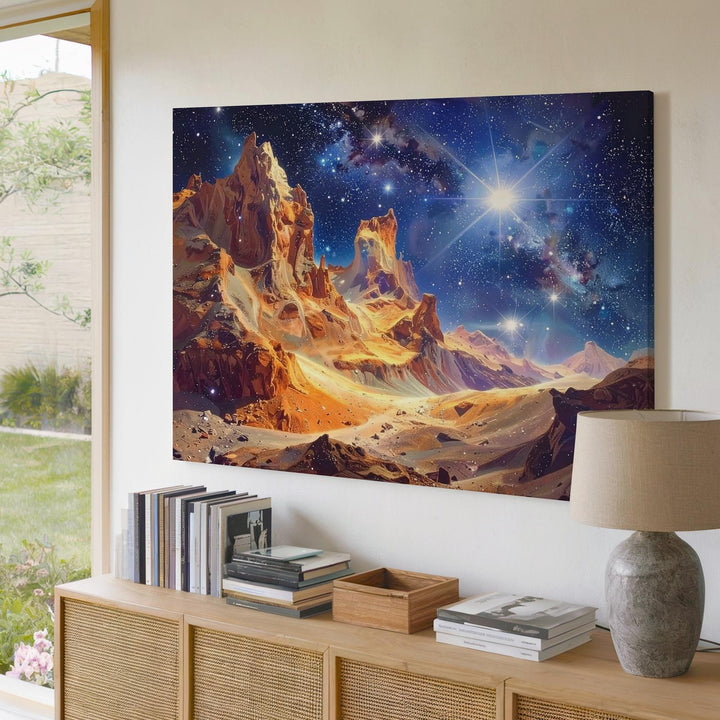 Stellar Pillars Canvas – Towering Gas Clouds in Star-Forming Nebula - Gifitto