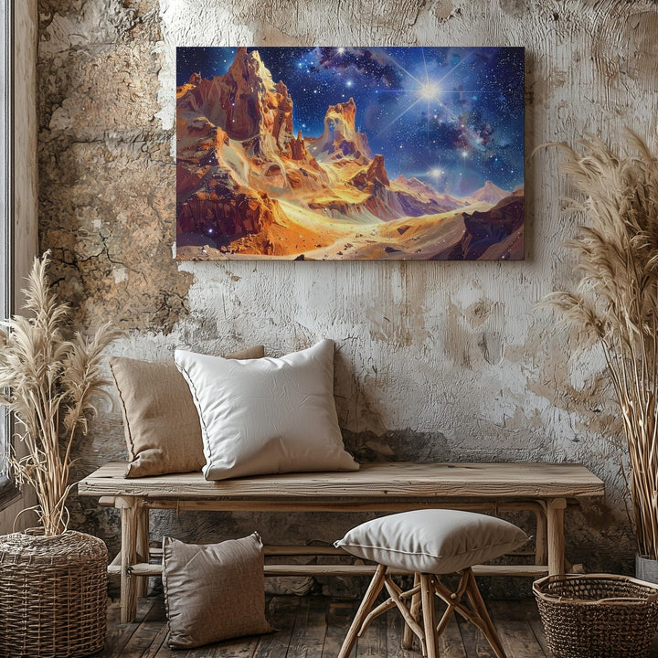 Stellar Pillars Canvas – Towering Gas Clouds in Star-Forming Nebula - Gifitto