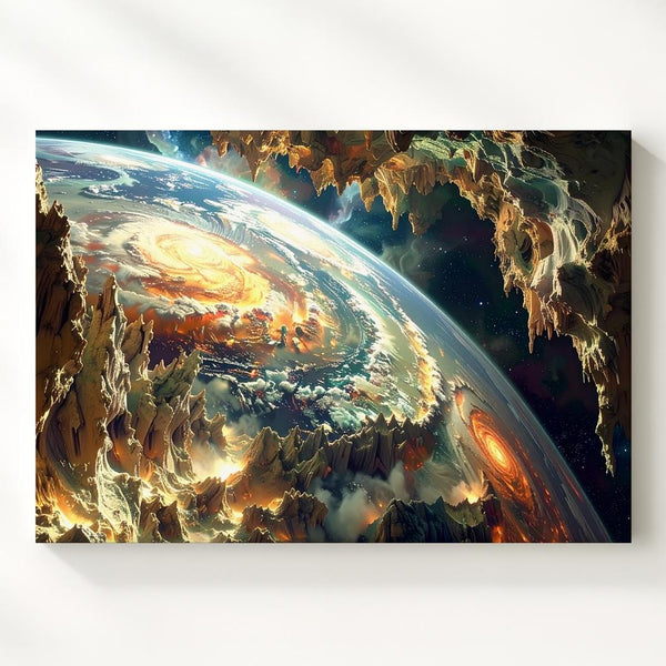 Transforming Alien Planet Canvas – Fiery Terrain and Molten Landscape - Gifitto