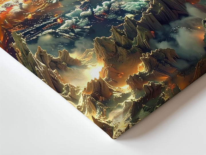 Transforming Alien Planet Canvas – Fiery Terrain and Molten Landscape - Gifitto