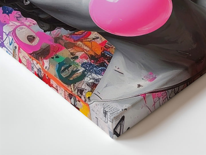 Bubble Gum Bust Canvas – Graffiti Pop Art Meets Classical Sculpture - Gifitto