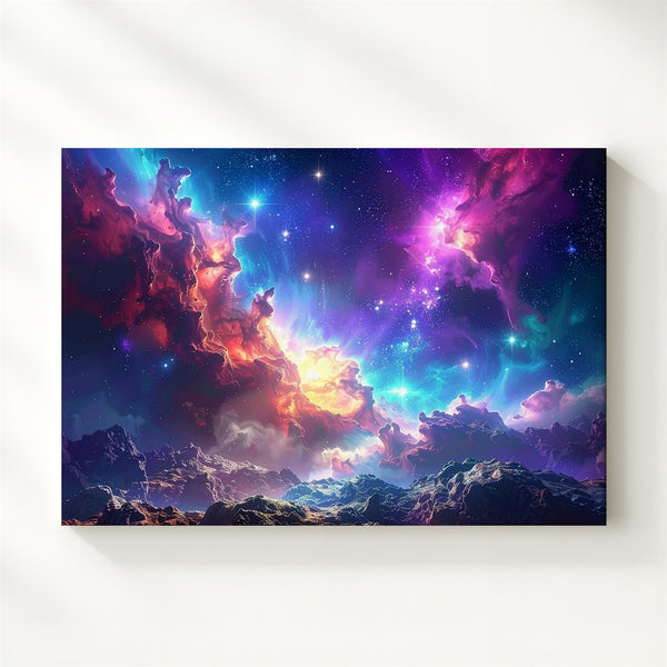 Nebula Basin Canvas – Sculpted Star-Forming Clouds in Rich Cosmic Color - Gifitto