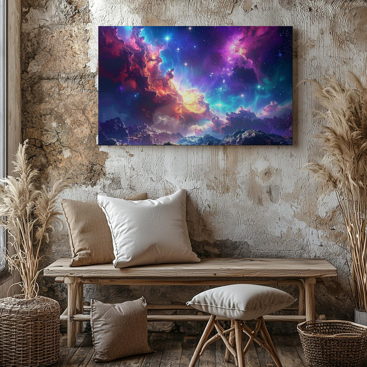Nebula Basin Canvas – Sculpted Star-Forming Clouds in Rich Cosmic Color - Gifitto