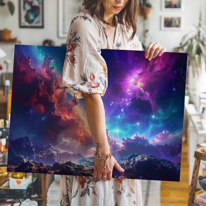Nebula Basin Canvas – Sculpted Star-Forming Clouds in Rich Cosmic Color - Gifitto