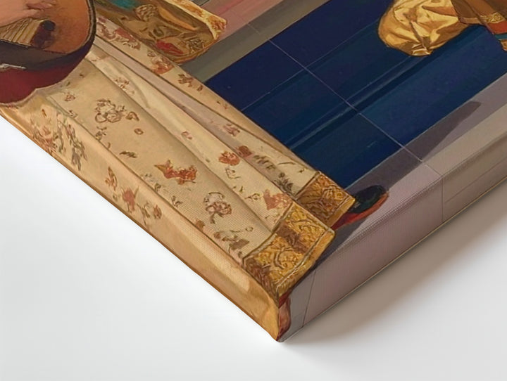 Orientalist Music Duo Canvas – Classical Cultural Art with Traditional Instruments - Gifitto