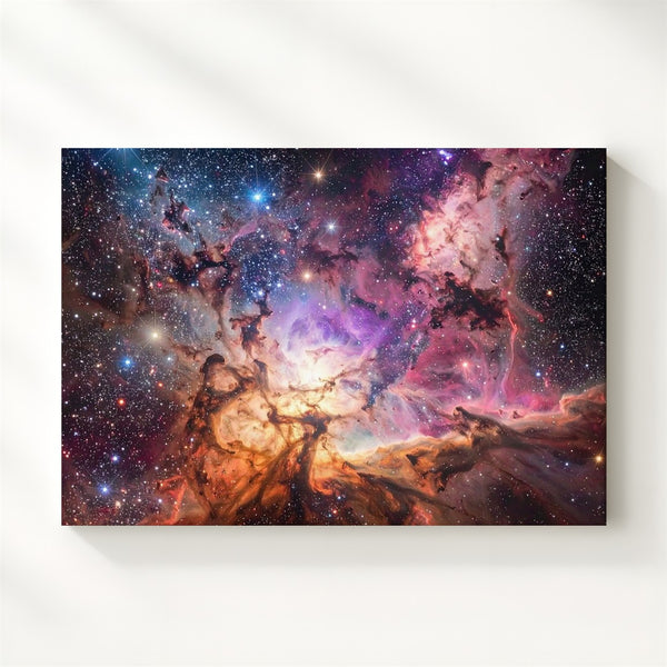 Starlit Cluster Canvas – Dense Deep Space Field with Jewel-Toned Stars - Gifitto