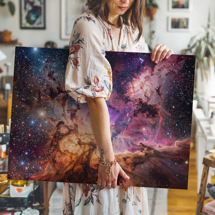 Starlit Cluster Canvas – Dense Deep Space Field with Jewel-Toned Stars - Gifitto