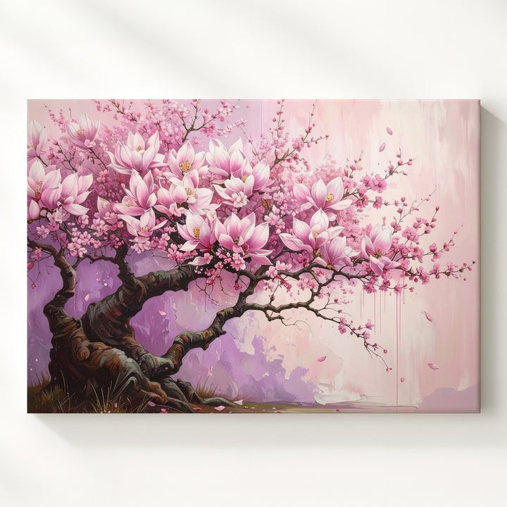 Cherry Blossom Branch Canvas – Japanese-Inspired Springtime Art - Gifitto