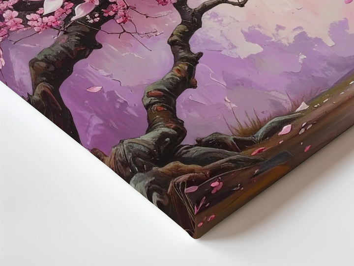 Cherry Blossom Branch Canvas – Japanese-Inspired Springtime Art - Gifitto