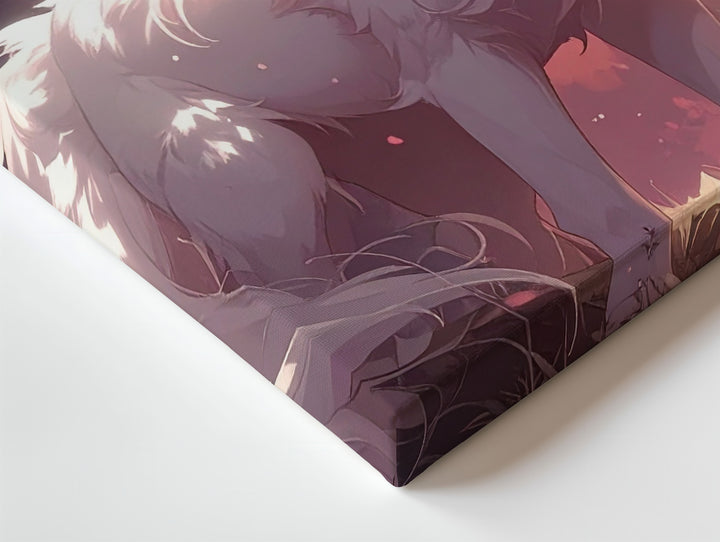 Mystical Fox Under Cherry Blossoms Canvas – Ethereal Fantasy Art - Gifitto