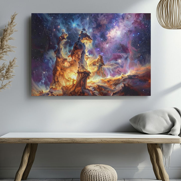 Pillars of Creation Canvas – Celestial Columns of Dust, Light, and Starbirth - Gifitto