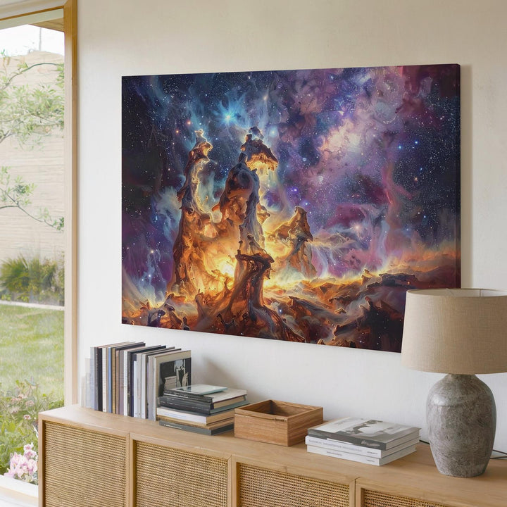 Pillars of Creation Canvas – Celestial Columns of Dust, Light, and Starbirth - Gifitto