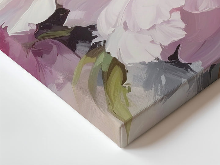Pale Pink Peony Blossom Canvas – Romantic Floral Art - Gifitto