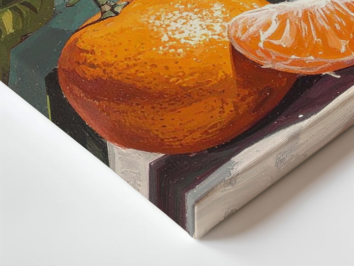 Minimalist Orange Canvas – Fresh Fruit Oil Painting - Gifitto