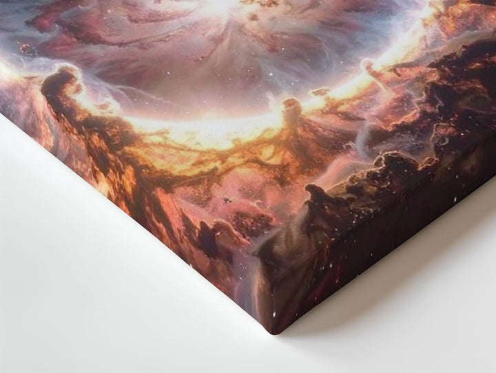 Supernova Remnant Canvas – Ethereal Pink Ring in Deep Space - Gifitto