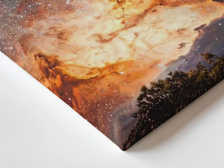 Galactic Gradient Starfield Canvas – Copper-Toned Cosmic Density - Gifitto