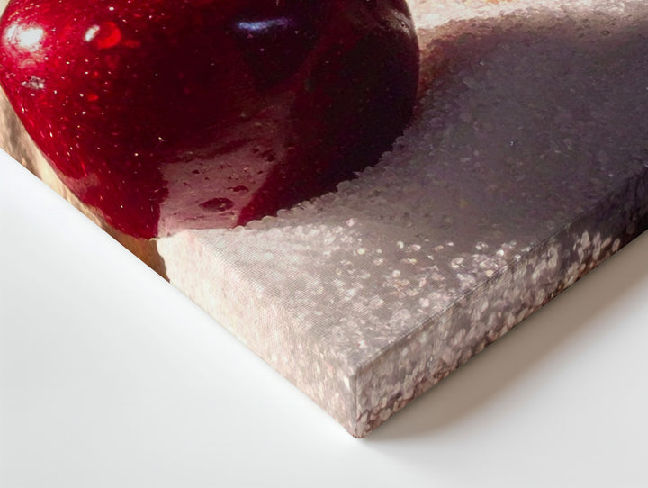 Sweet Cherry Close-Up Canvas – Hyper-Realistic Fruit Photography Art - Gifitto