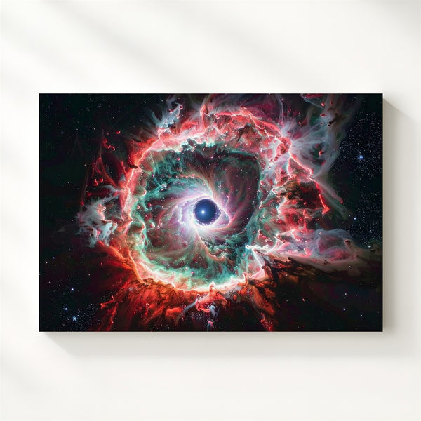 Cosmic Eye Nebula Canvas – Symmetrical Planetary Nebula with Radiant Core - Gifitto