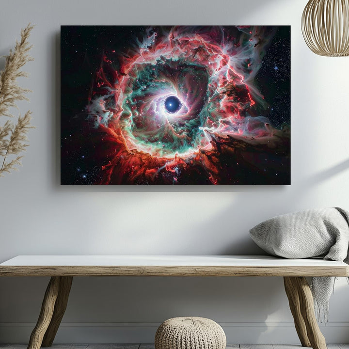 Cosmic Eye Nebula Canvas – Symmetrical Planetary Nebula with Radiant Core - Gifitto