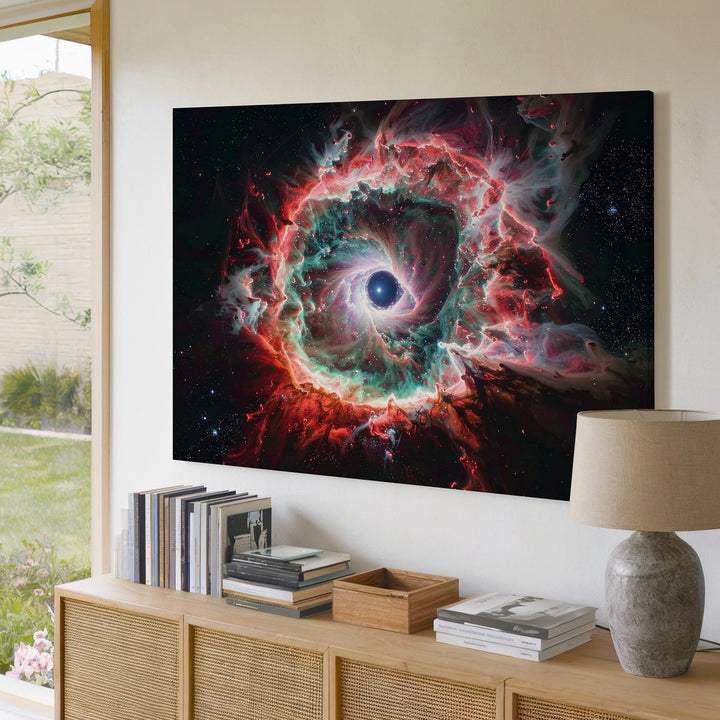 Cosmic Eye Nebula Canvas – Symmetrical Planetary Nebula with Radiant Core - Gifitto