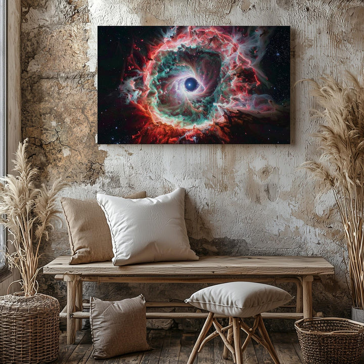 Cosmic Eye Nebula Canvas – Symmetrical Planetary Nebula with Radiant Core - Gifitto