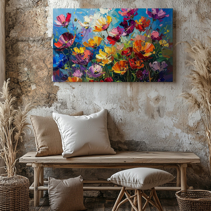 Wildflower Meadow Canvas – Vivid Spring & Summer Floral Art - Gifitto