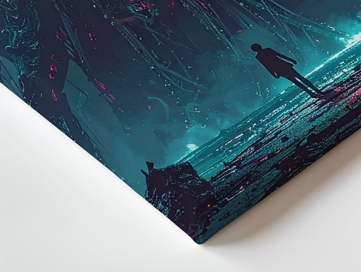Cthulhu Rising Canvas – Epic Cosmic Horror Sea Monster Wall Art - Gifitto