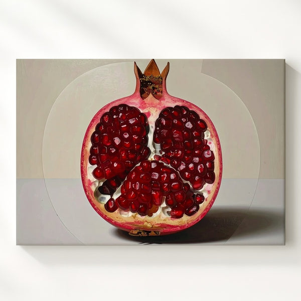 Botanical Pomegranate Canvas – Vintage Scientific Fruit Illustration - Gifitto