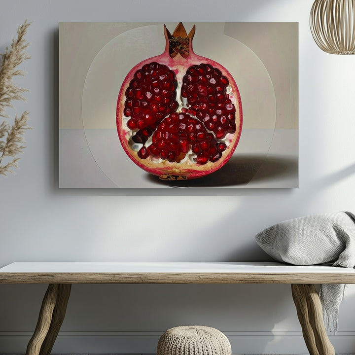 Botanical Pomegranate Canvas – Vintage Scientific Fruit Illustration - Gifitto