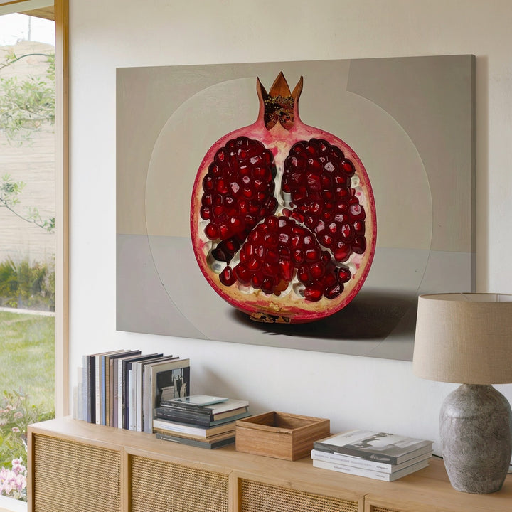 Botanical Pomegranate Canvas – Vintage Scientific Fruit Illustration - Gifitto