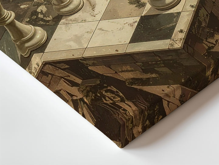 Surreal Chessboard Canvas – Floating Fantasy Strategy Wall Art - Gifitto