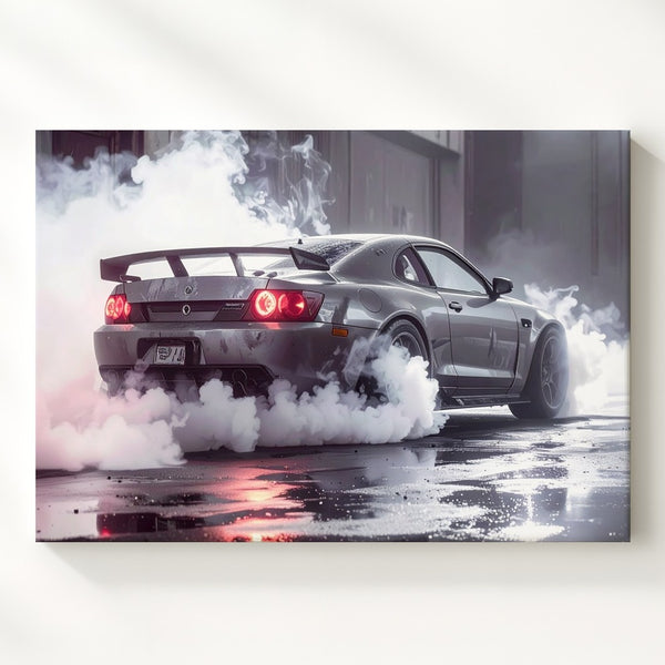 Nissan GT-R R34 Burnout Canvas – High-Performance Street Racing Art - Gifitto