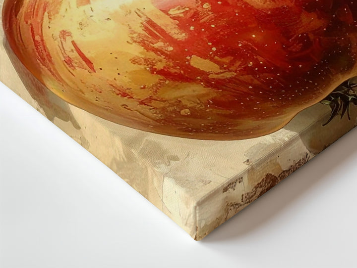 Vintage Apple Botanical Canvas – Classic Single Apple Illustration Art - Gifitto