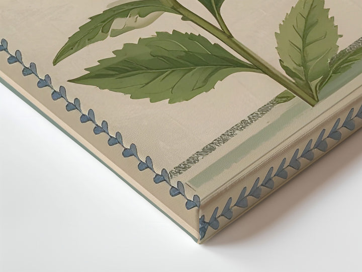 Vintage Blue Flower Botanical Canvas – Country Cottage Art - Gifitto
