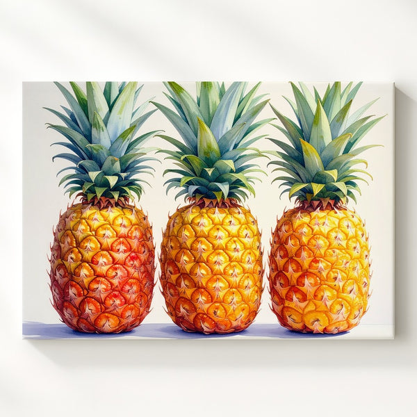 Minimalist Pineapple Canvas – Modern Fruit Photography Art - Gifitto