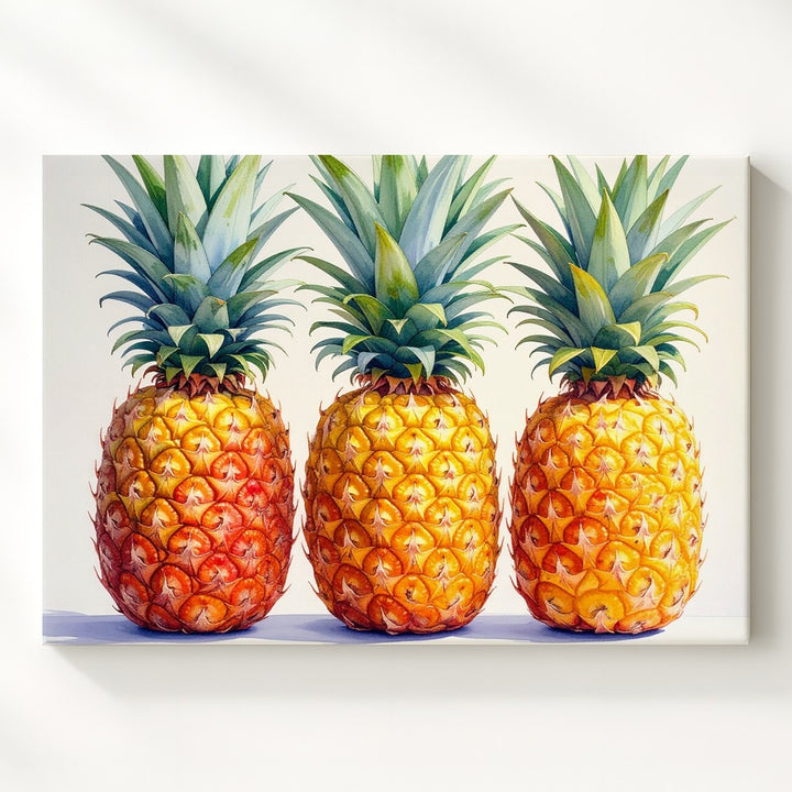 Minimalist Pineapple Canvas – Modern Fruit Photography Art - Gifitto
