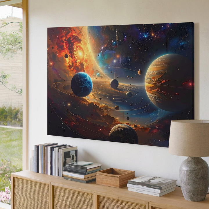 Cosmic Nebula Canvas – Vibrant Planets and Nebulae in Deep Space - Gifitto