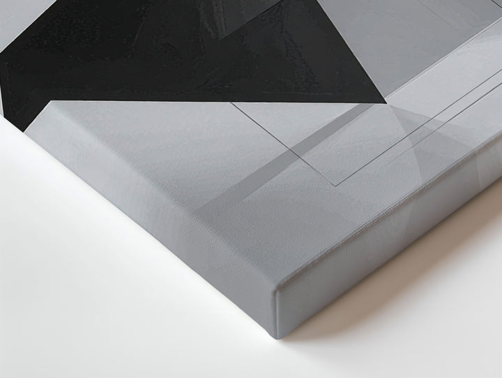 Monochrome Void Geometry Canvas – Abstract Architectural Light Study - Gifitto