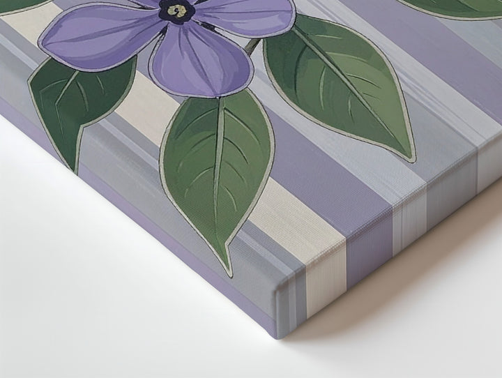 Purple Floral Cluster Canvas – Retro-Inspired Botanical Wall Art - Gifitto